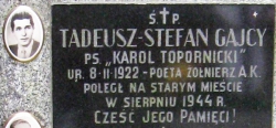 Tadeusz Gajcy – poeta Powstania Warszawskiego 